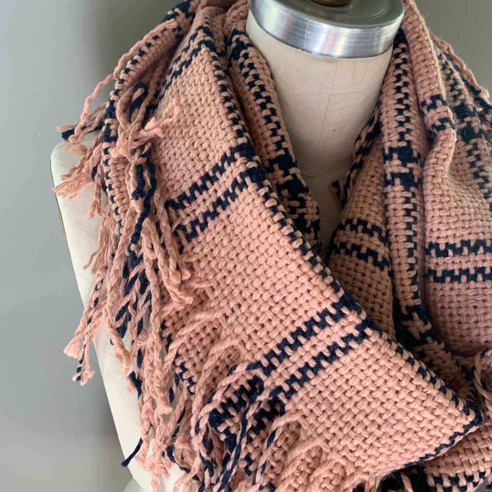 Knit Pink Infinity Scarf - Picture 2 of 2